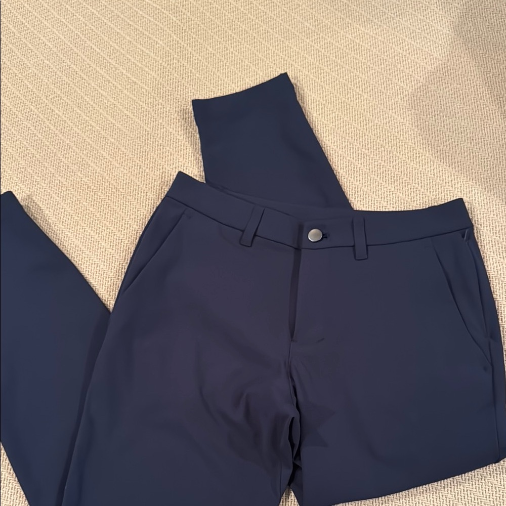 Lululemon ABC Slim-fit Navy Blue Trousers Pants